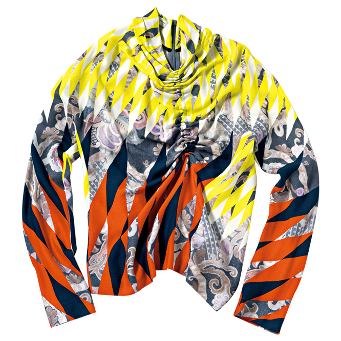 シノワズリ柄＋幾何学柄の〈DRIES VAN NOTEN〉トップス。 | カーサ