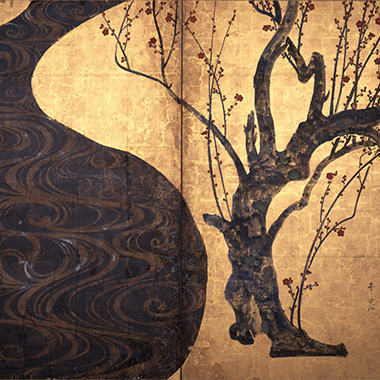 ジュエリー絵画 紅白梅図屏風 尾形光琳