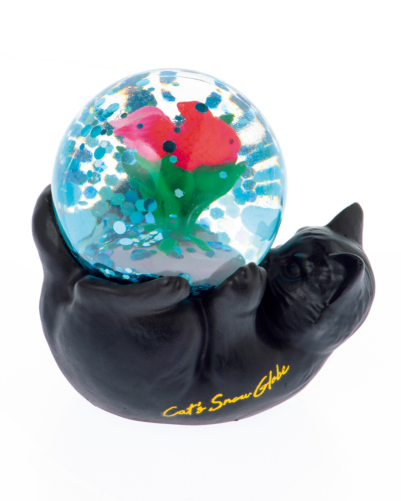 Neko　2点まとめ 金魚を狙ういたずらな猫がかわいいスノードーム型マグネット