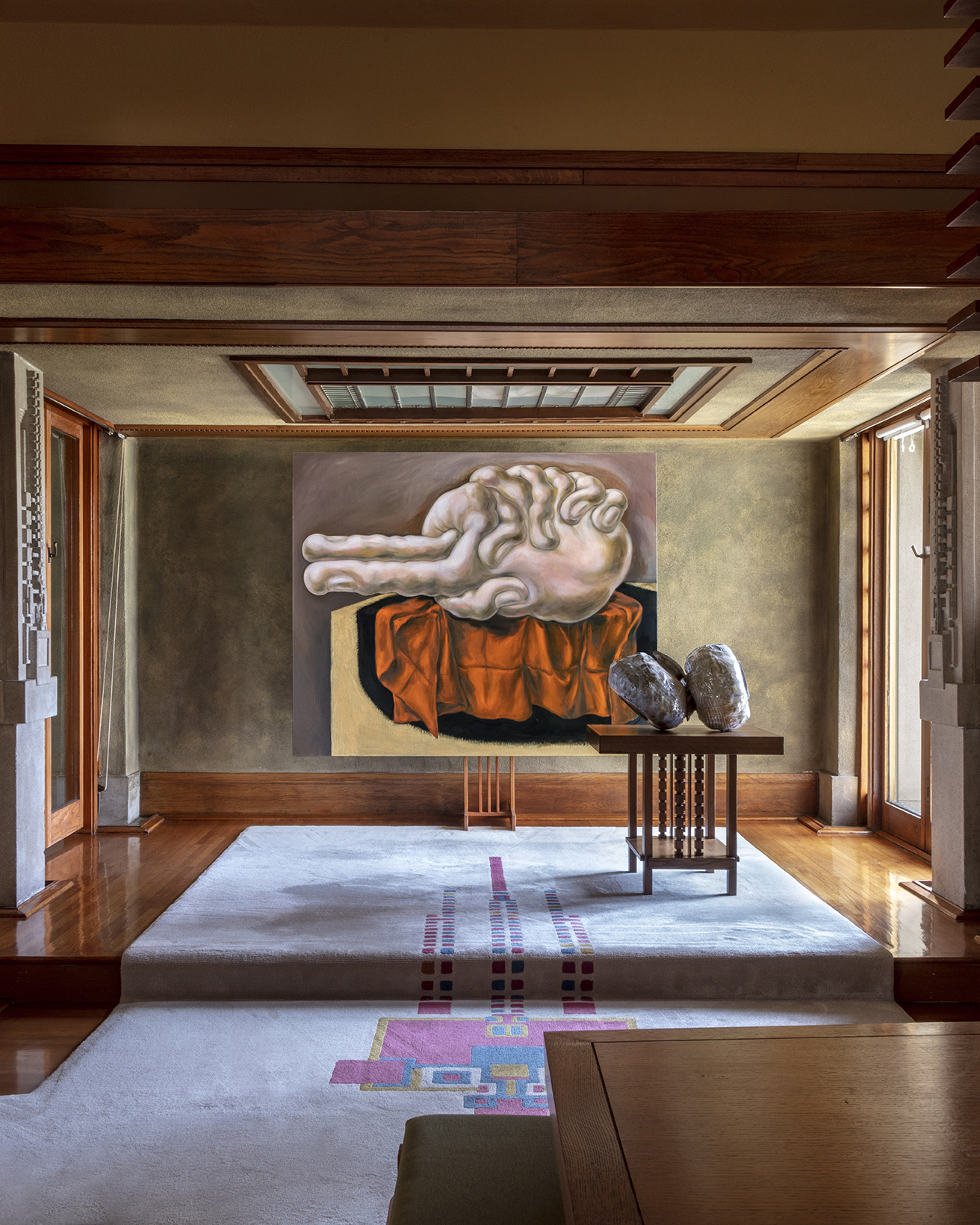 フランク・ロイド・ライトの名作住宅に、現代アートが並びました