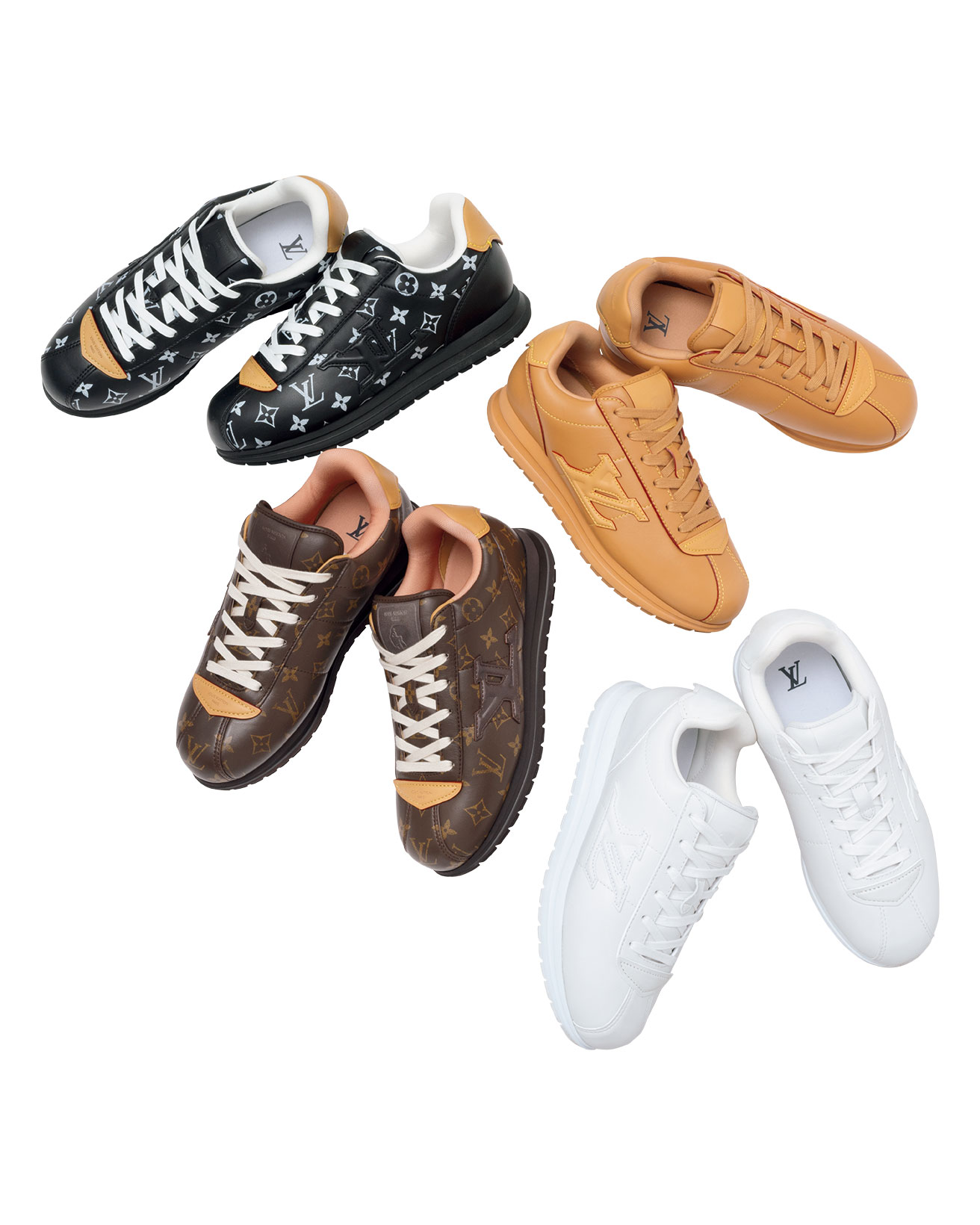 極美品【ルイヴィトン】レザースニーカー LOUIS VUITTON ルイヴィトン スニーカー ハイカット モノグラム