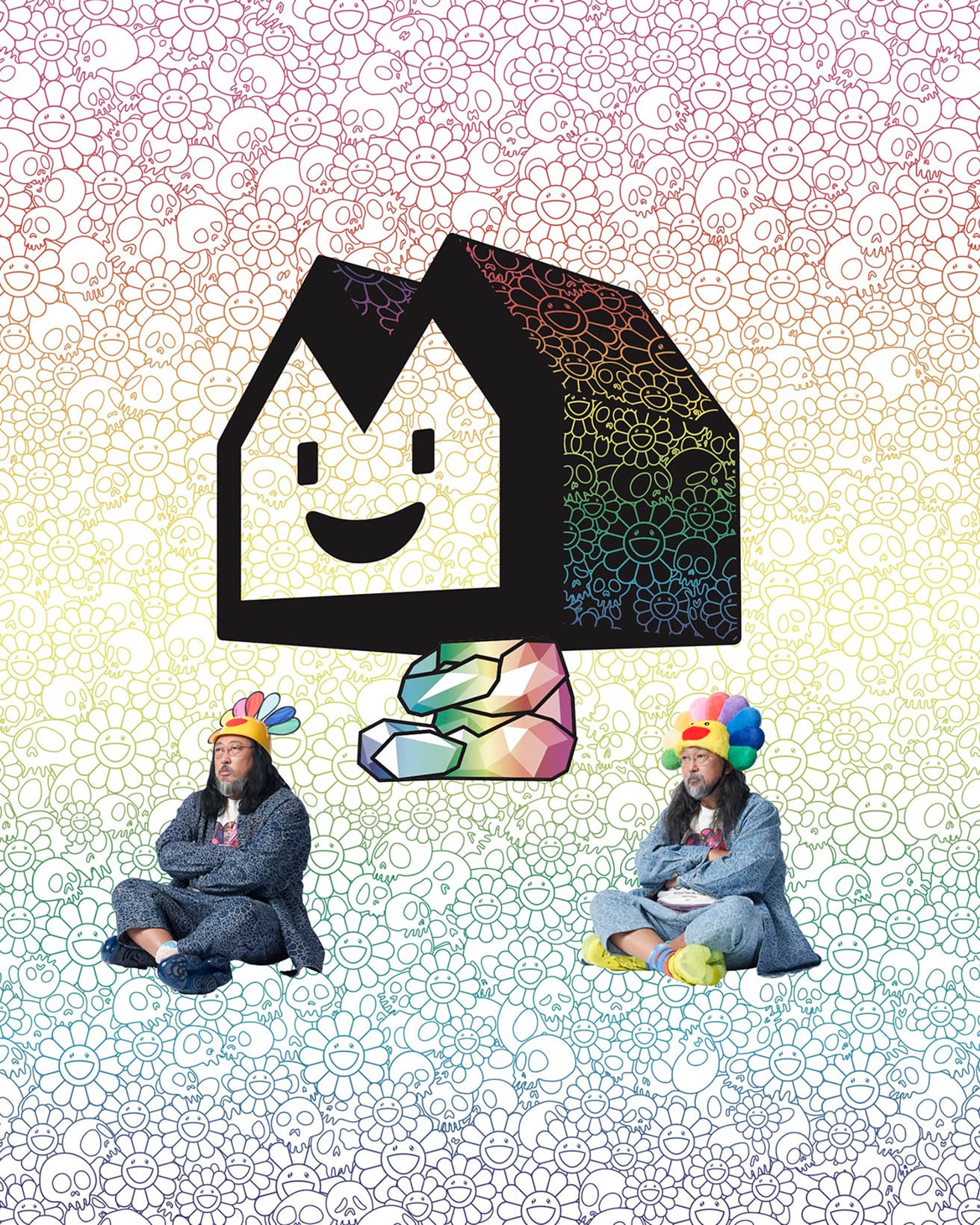 村上隆と村上隆二（ロバート 秋山竜次）による兄弟ユニットも