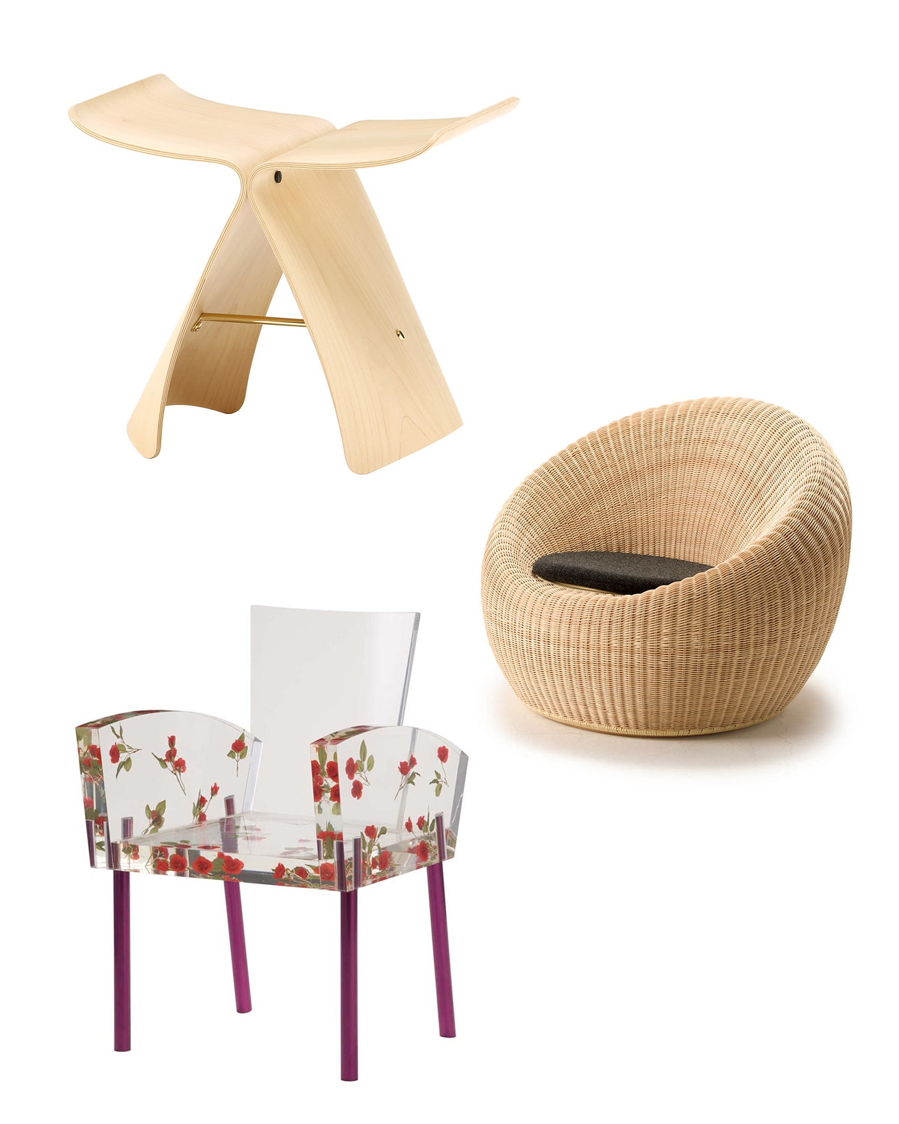 ニューヨーク近代美術館（MoMA）が最初にコレクションに加えた日本人デザイナーによる椅子はどれ？