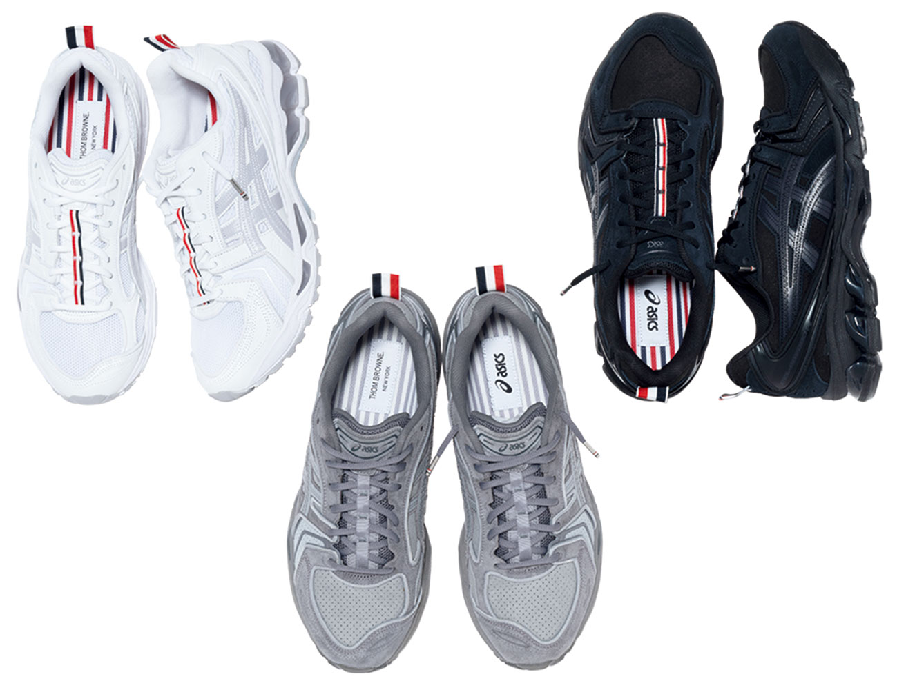 〈THOM BROWNE〉と〈ASICS〉が初共作し、《GEL-KAYANO 14》を再解釈。