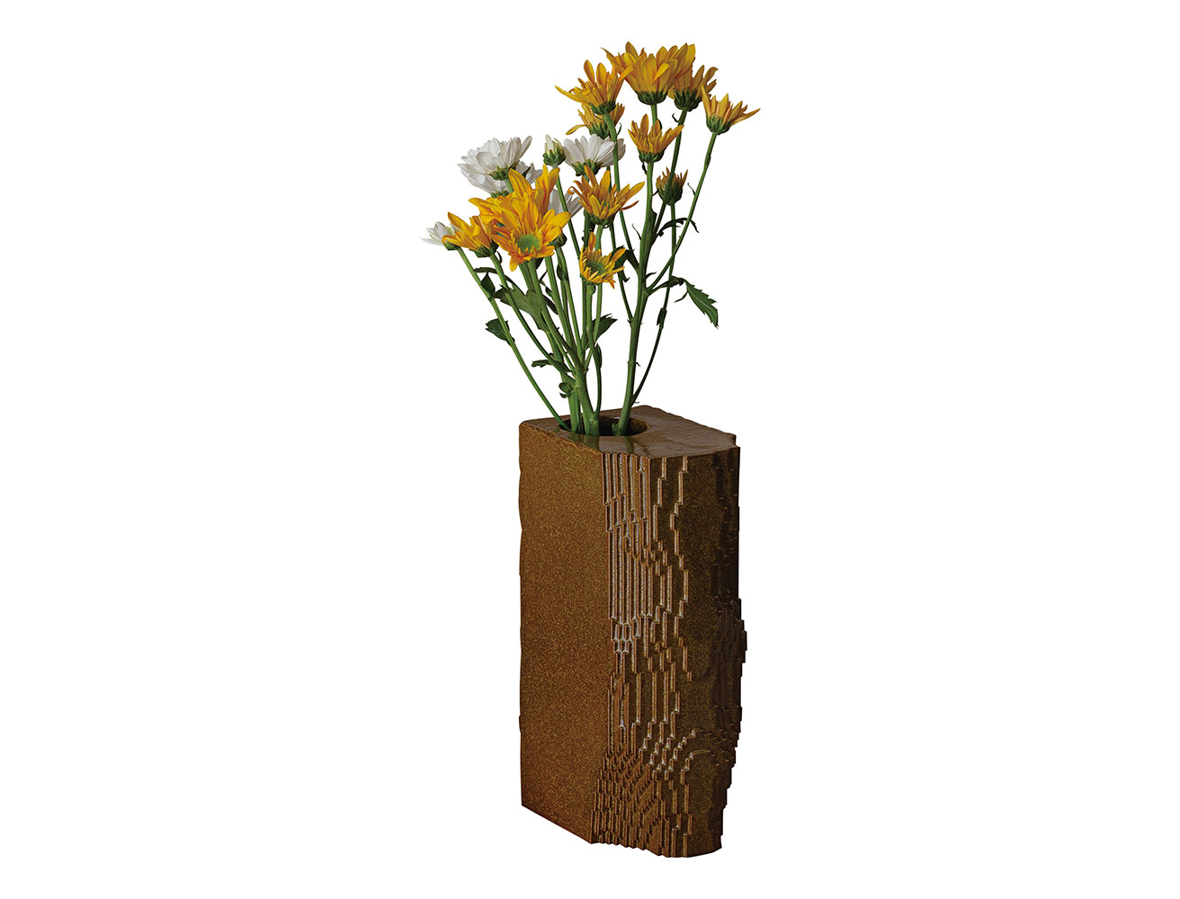「コンピュータ陶芸」に特化したブランドによる、テクノロジーと工芸が融合したフラワーベース。